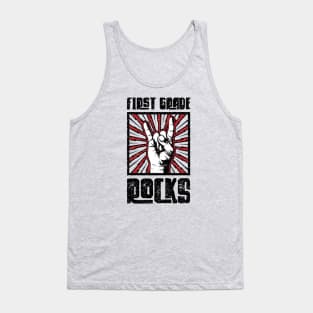 1st Grade Rocks - Red - Barn Shirt USA Tank Top